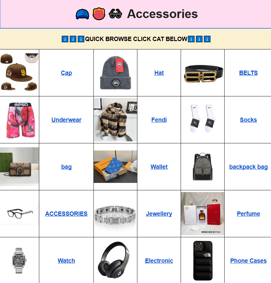 Cnfans Accessories Spreadsheet Navigation